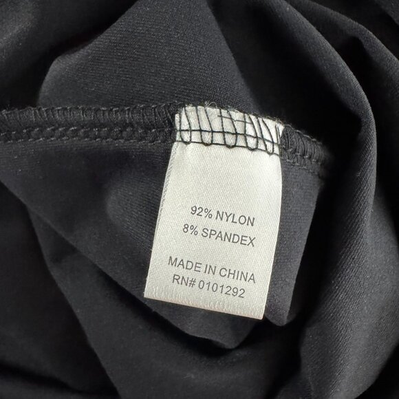 Lulu B Top Small Black 3/4‎ Sleeve Cutout Nylon Spandex Stretch NWT TP-3418 - Picture 9 of 10